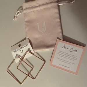 Uncommon James NWT Rose Gold Girl Boss Earrings